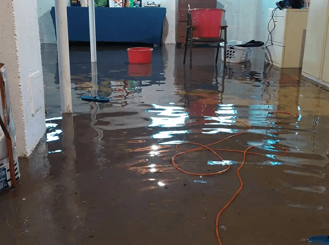 Basement with boiler, cabinets and washing machine completely flooded in Arlington, TX
